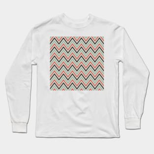 Geometric Zigzag Pattern Long Sleeve T-Shirt